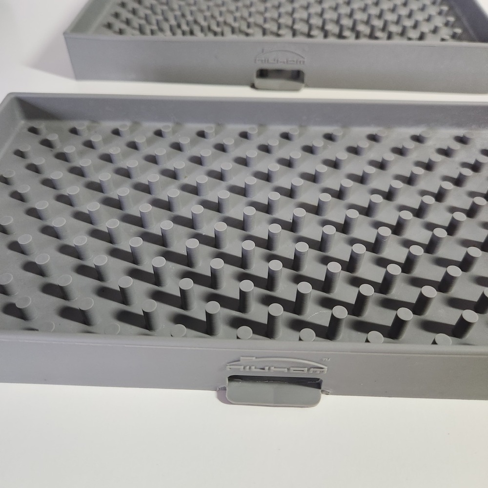 Nuborn Silicone Bottle Drying Tray Rack – Gray Peg Design, Set of 2, 11.5" x 6" - Picture 4 of 4
